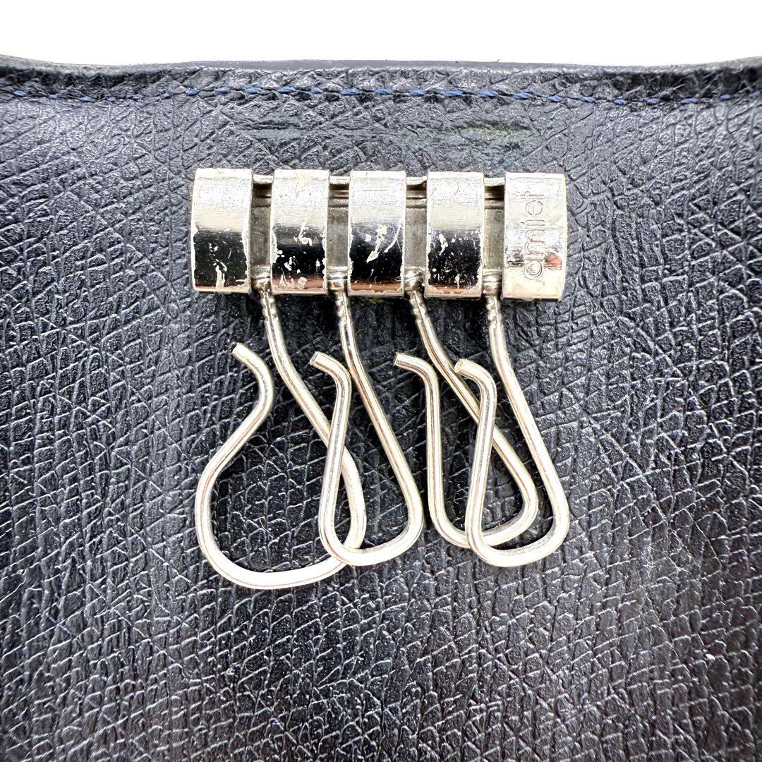 ★美品★ワイルドスワンズ キーケース クリッパー2 シェルコードバン ネイビー