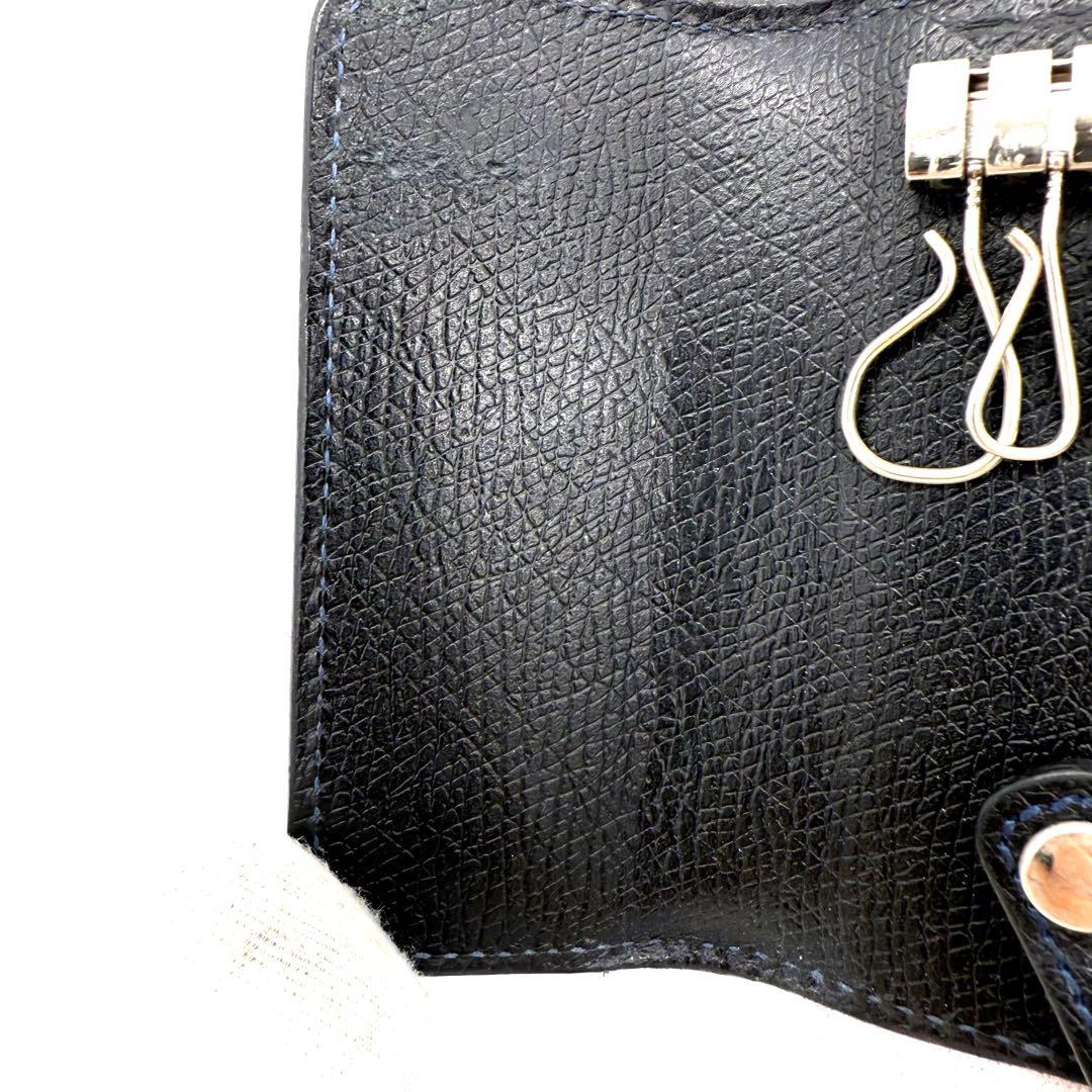 ★美品★ワイルドスワンズ キーケース クリッパー2 シェルコードバン ネイビー