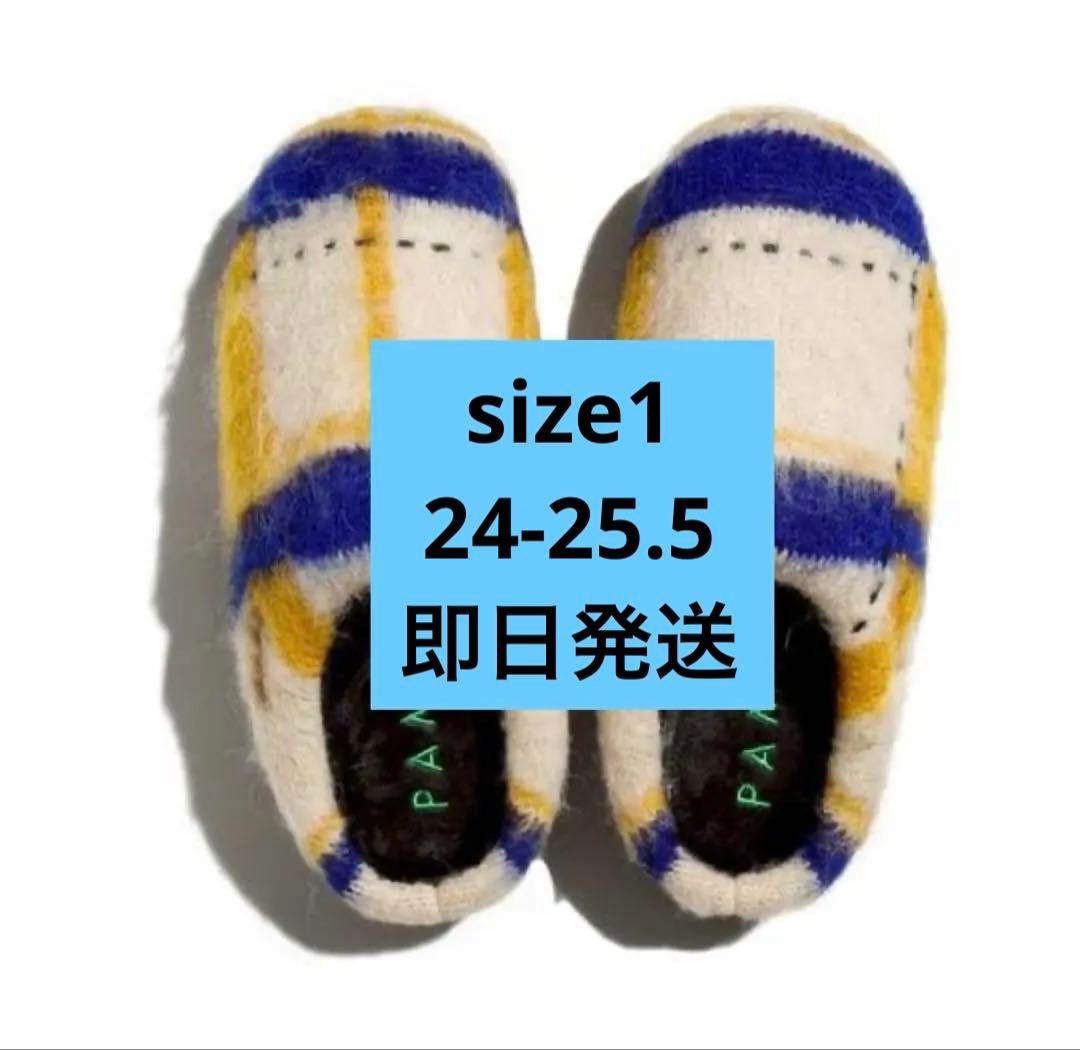 アイボリー / 1 SUBU × PAMM 透明な空気のチェックニット