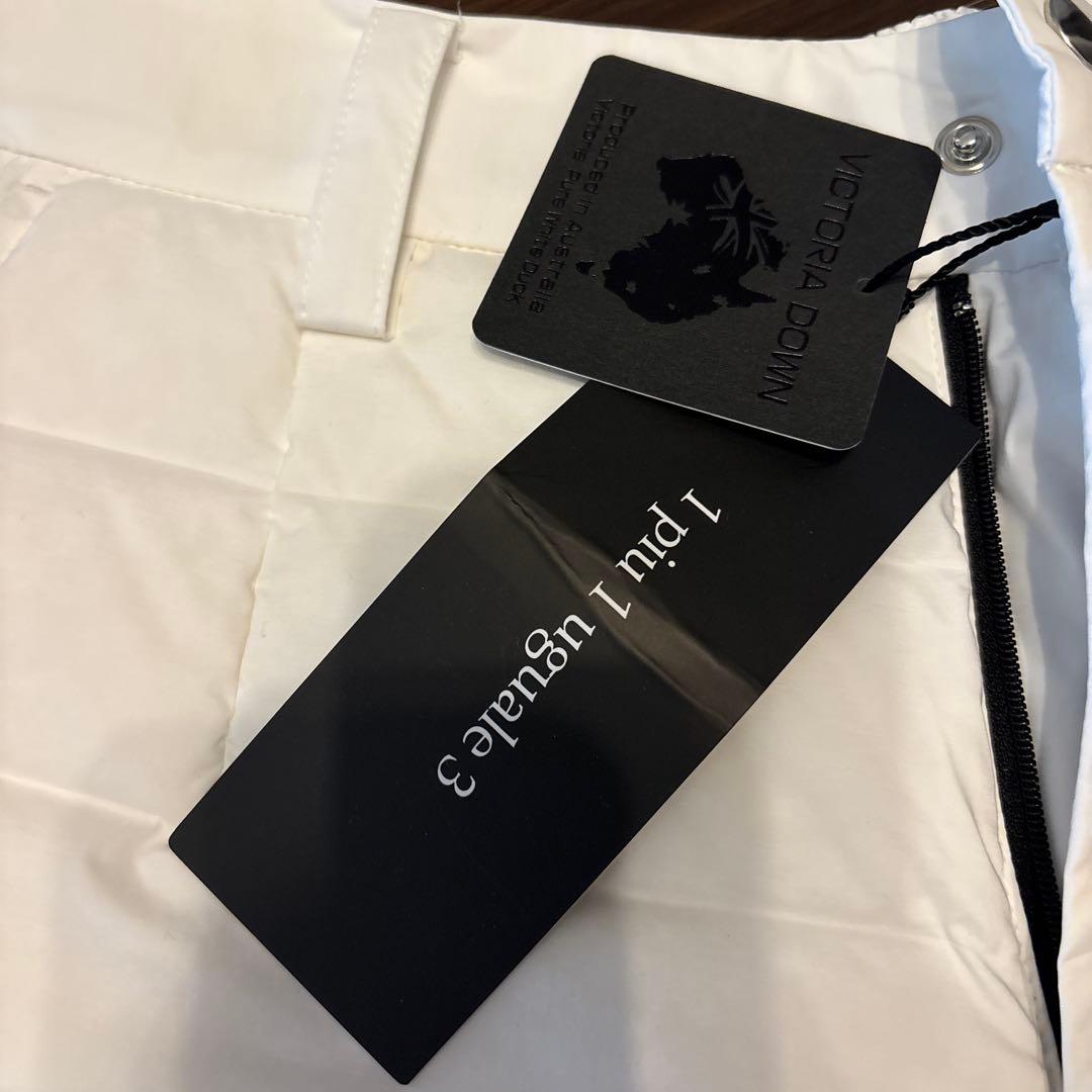 1piu1uguale3ダウン ホワイトパンツ