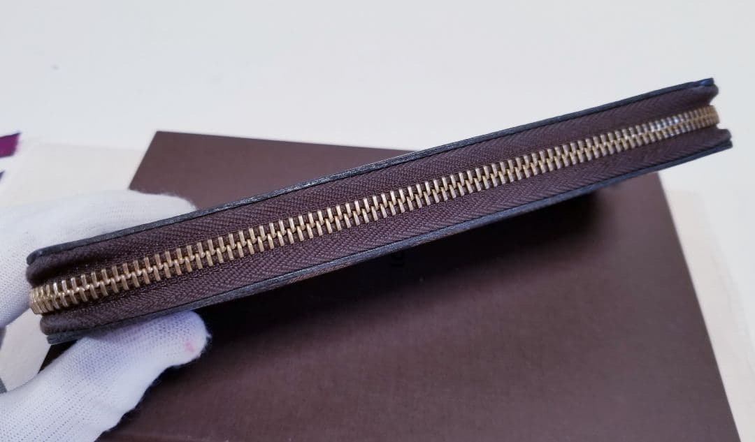 【美品】ルイヴィトン ダミエ ポルトフォイユクレマンス ラウンドファスナー