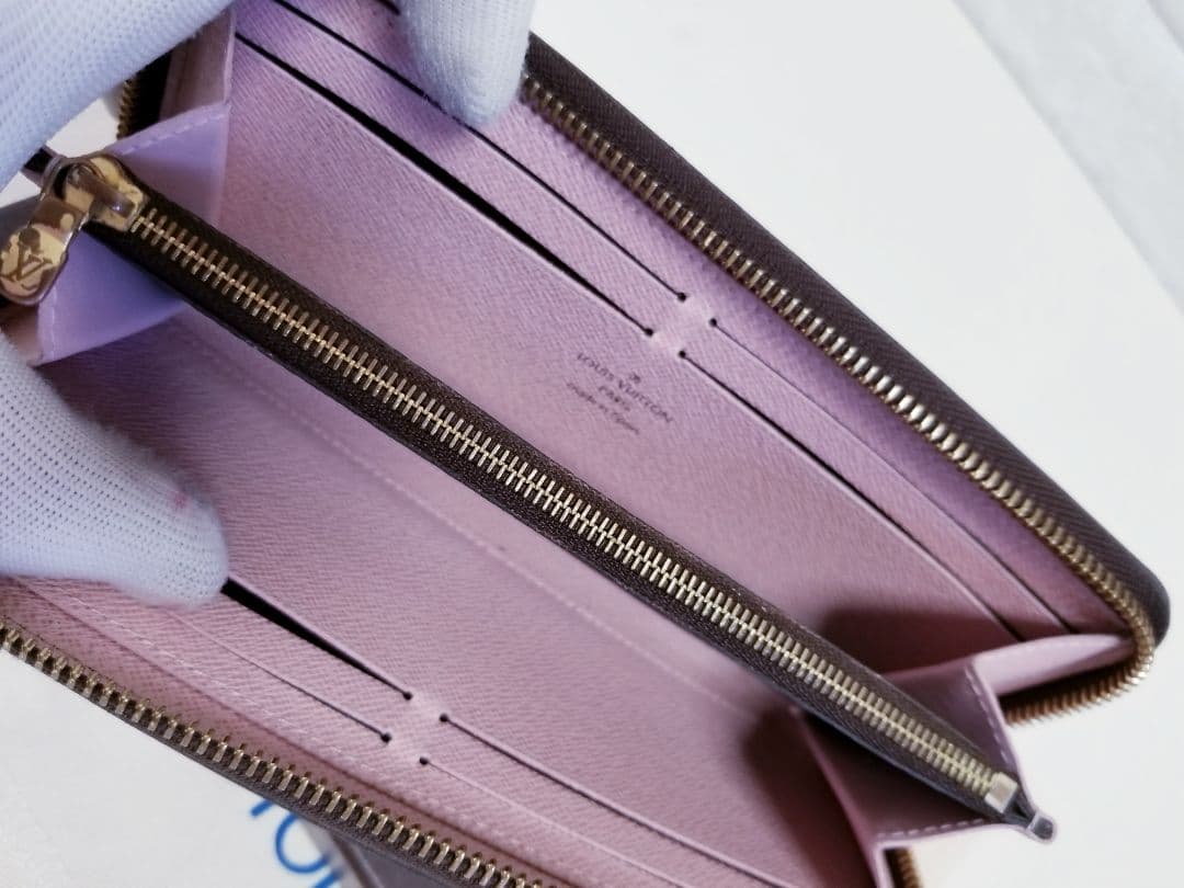 【美品】ルイヴィトン ダミエ ポルトフォイユクレマンス ラウンドファスナー