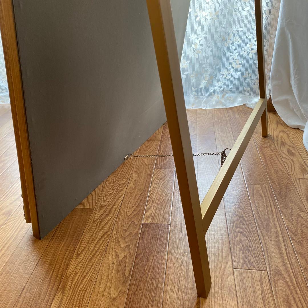 アンティーク調ミラー 全身鏡 姿見 ゴールド