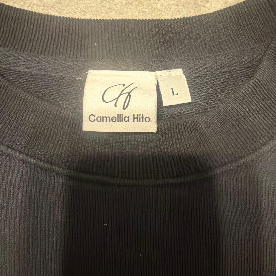 唾奇 Camellia Hito 猫刺繍 ブラック スウェット L