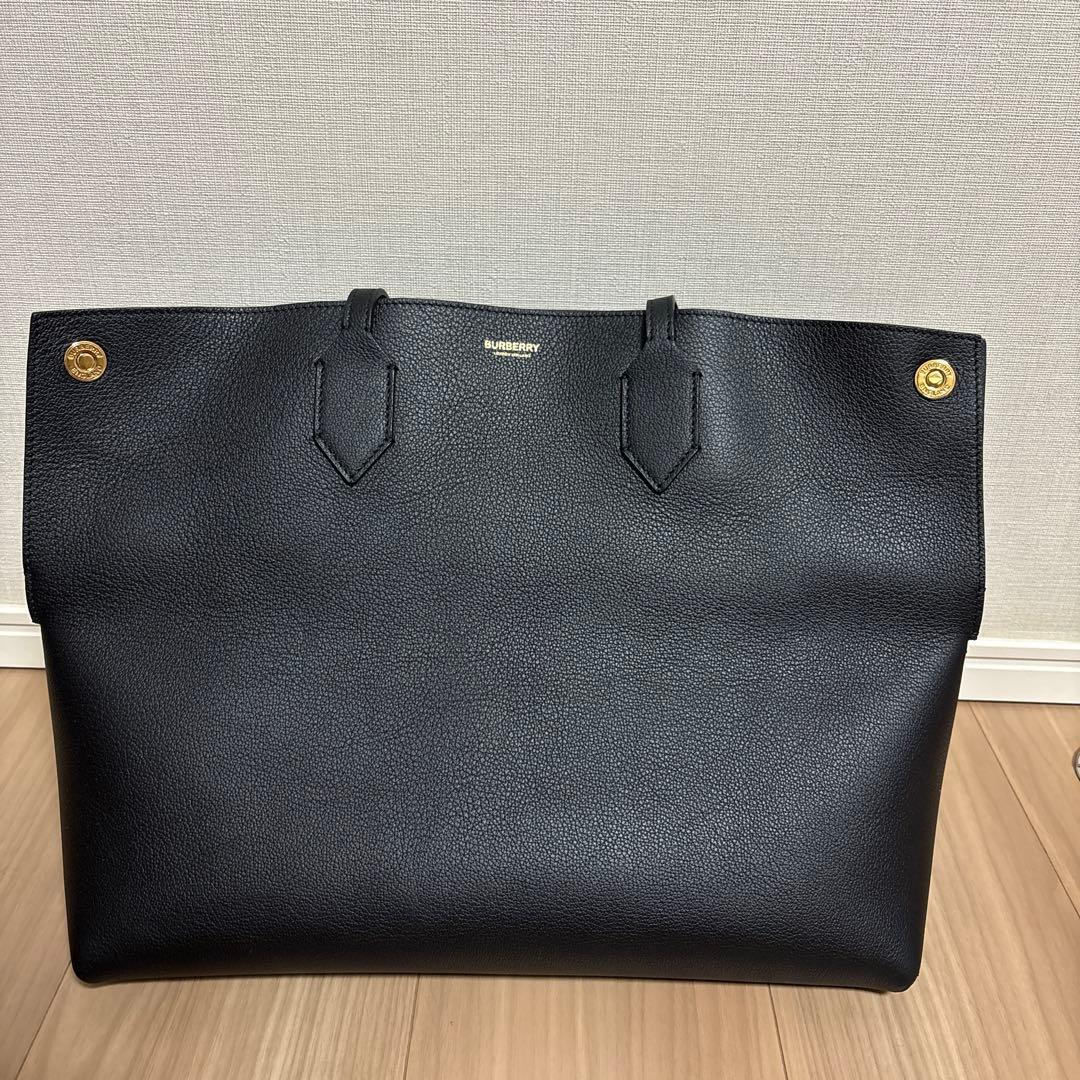値下げ不可　Burberry バーバリー　ブラック　レザートートバッグ