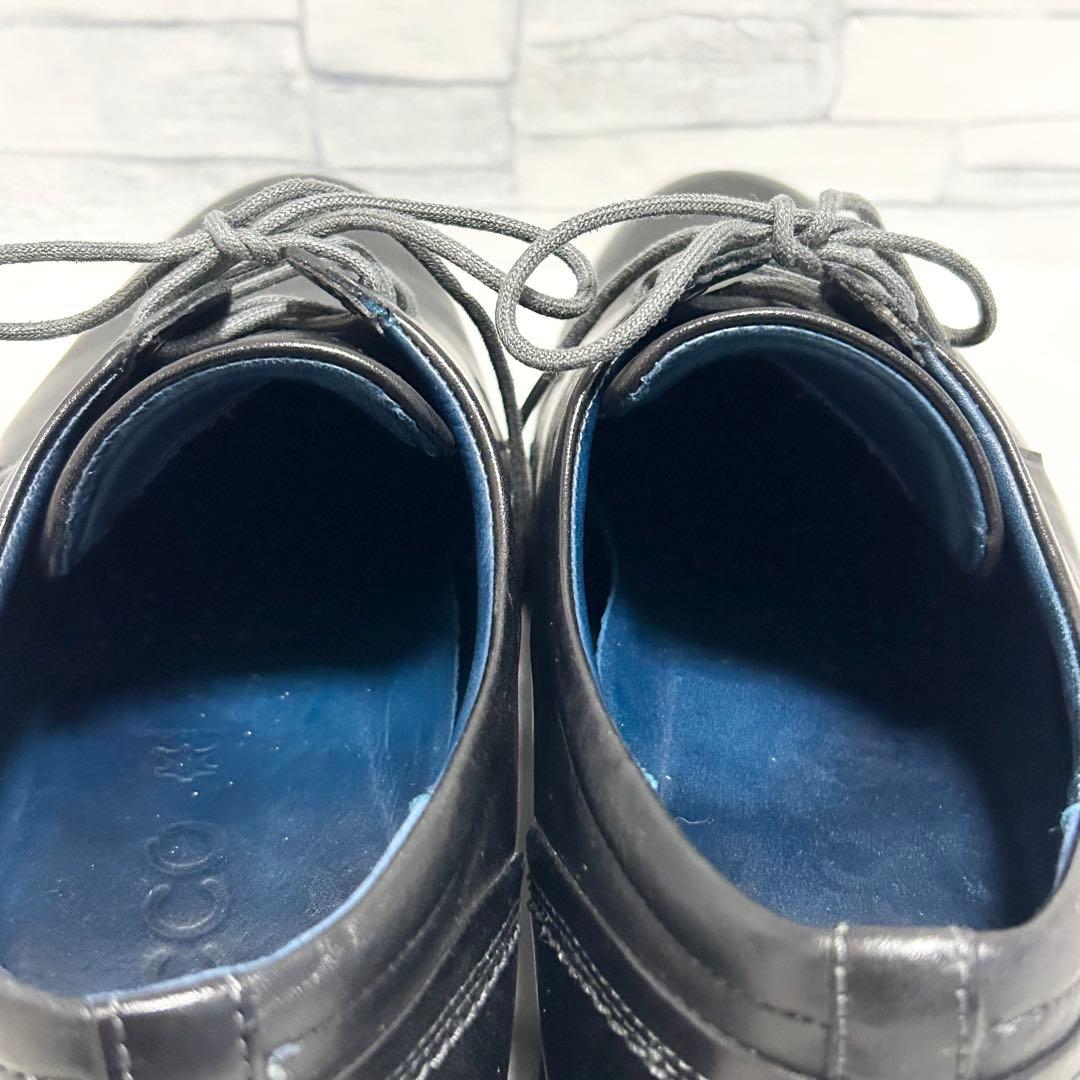 ecco エコー レザーシューズ プレーントゥ レースアップ 外羽根 【43】