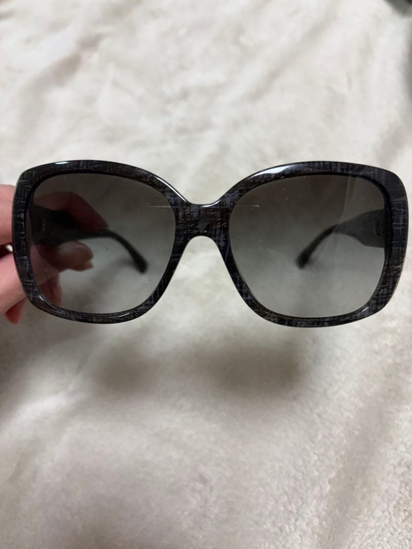【美品】CHANEL サングラス ツイード柄 ブラック