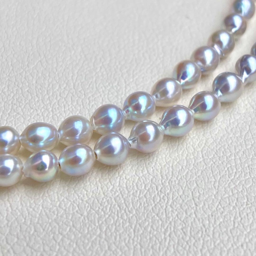 本真珠あこや真珠　ナチュラルカラー3.4㍉s925ネックレスBEN915