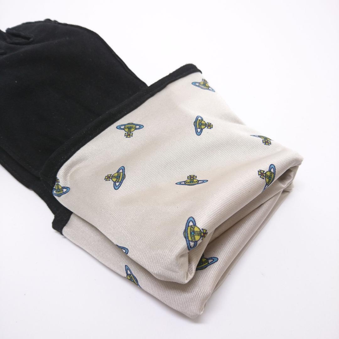 新品 ヴィヴィアンウエストウッド 手袋 グローブ 2way レザー ロング 黒