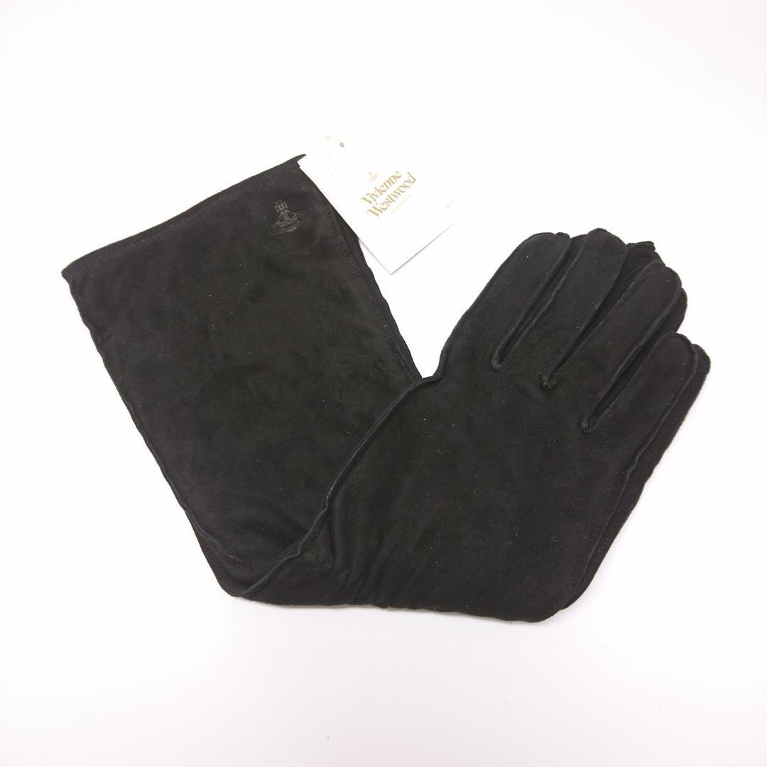 新品 ヴィヴィアンウエストウッド 手袋 グローブ 2way レザー ロング 黒