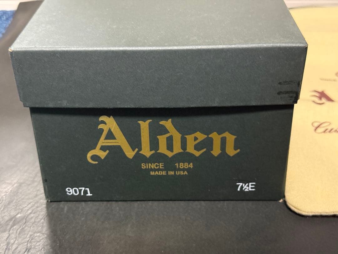 Alden 9071 黒 ドレスシューズ 7 1/2 E コードバン