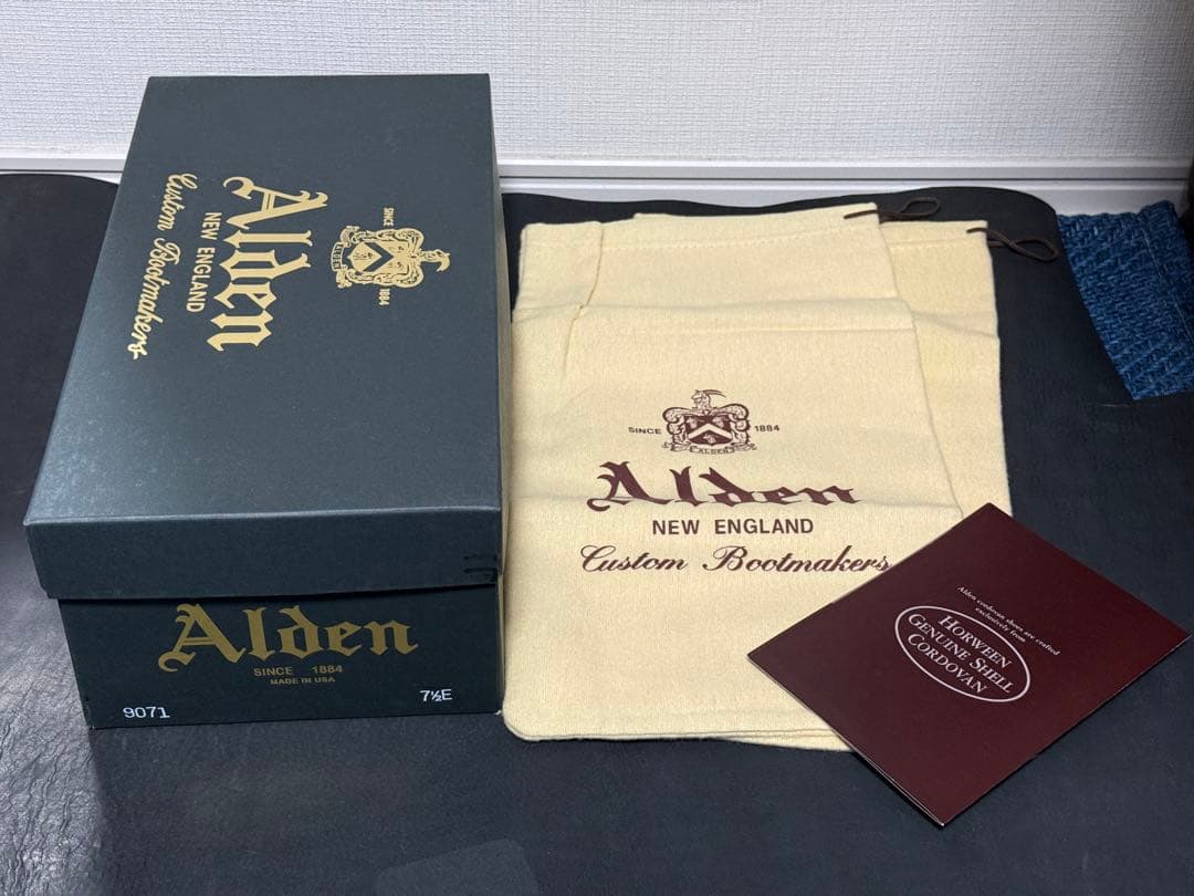 Alden 9071 黒 ドレスシューズ 7 1/2 E コードバン