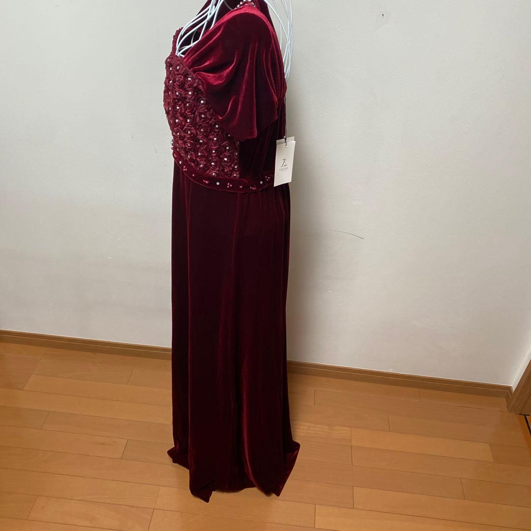 専用【新品未使用】Tweed ベロア生地 ビーズ装飾 カラードレス