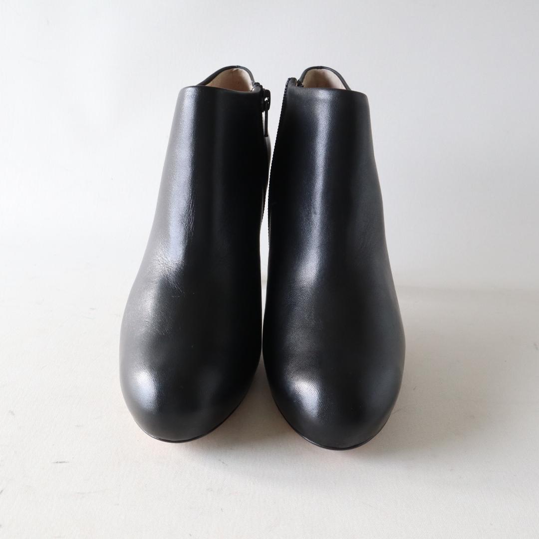 未使用ファビオルスコーニ　サイドジップブーティ黒37 24cm　8.5cmヒール