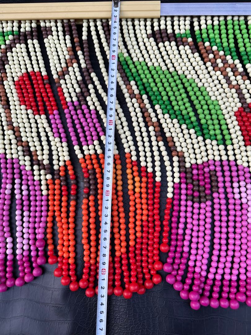 昭和レトロ　球のれん　スキルスクリーン　ビーズのれん　さくらんぼ　果物　のれん