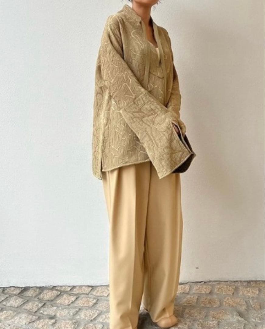 TODAYFUL ジャガードスキッパープルオーバー ベージュ