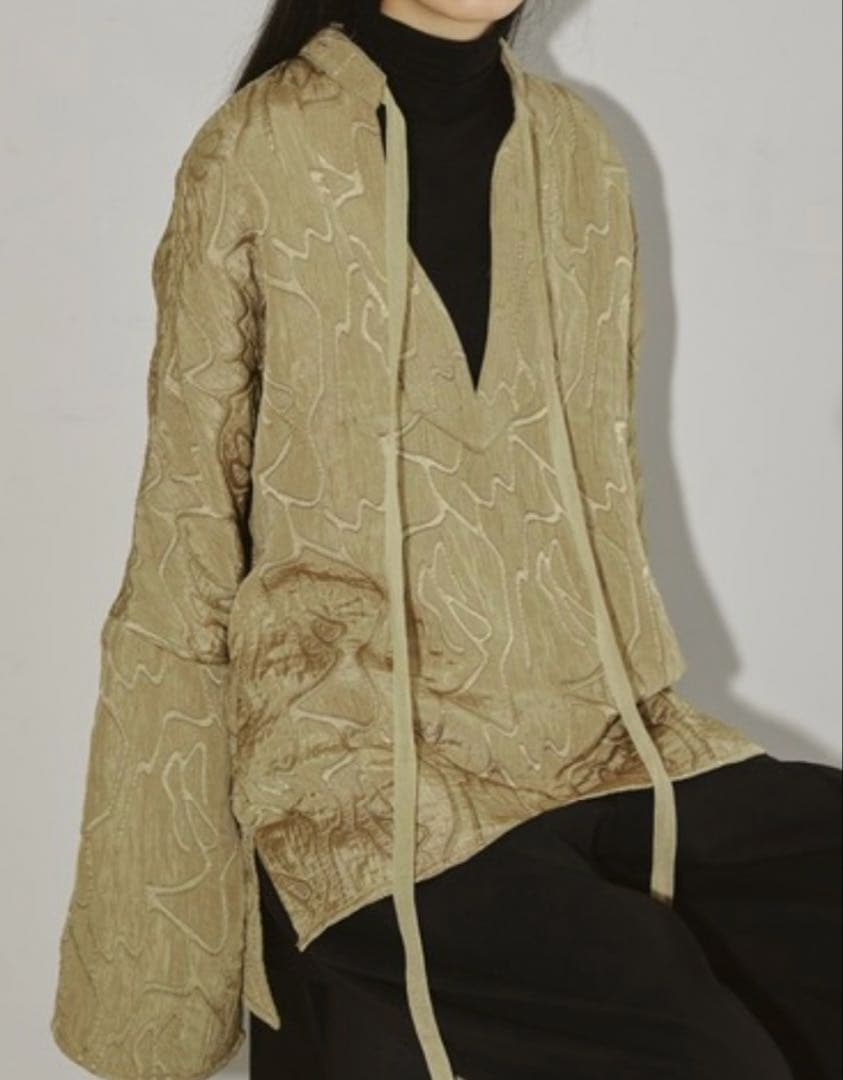 TODAYFUL ジャガードスキッパープルオーバー ベージュ