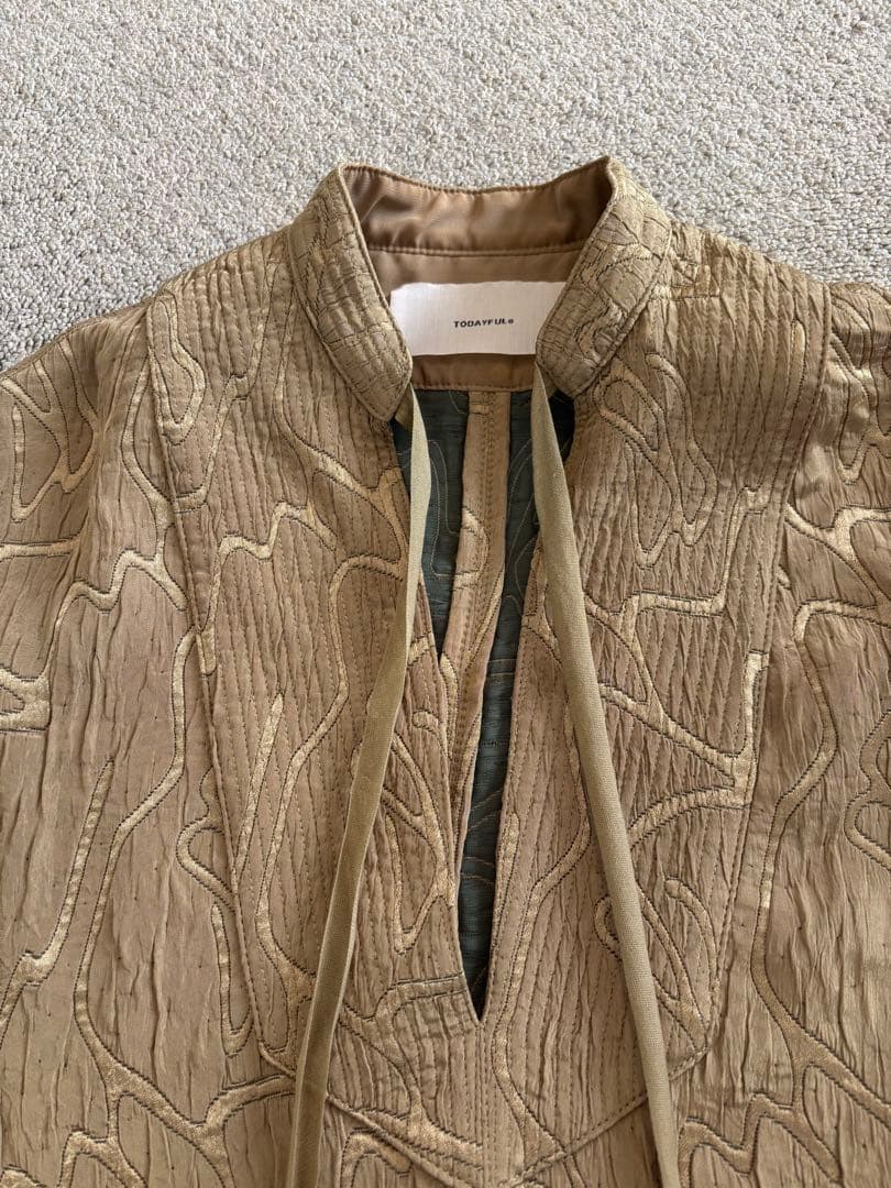 TODAYFUL ジャガードスキッパープルオーバー ベージュ