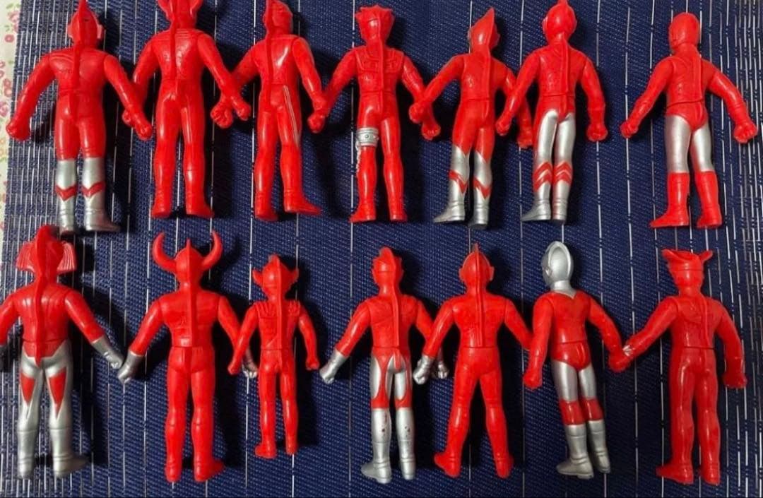 ウルトラファミリー　ソフビ14体セット 1988年　日本製、BANDAI