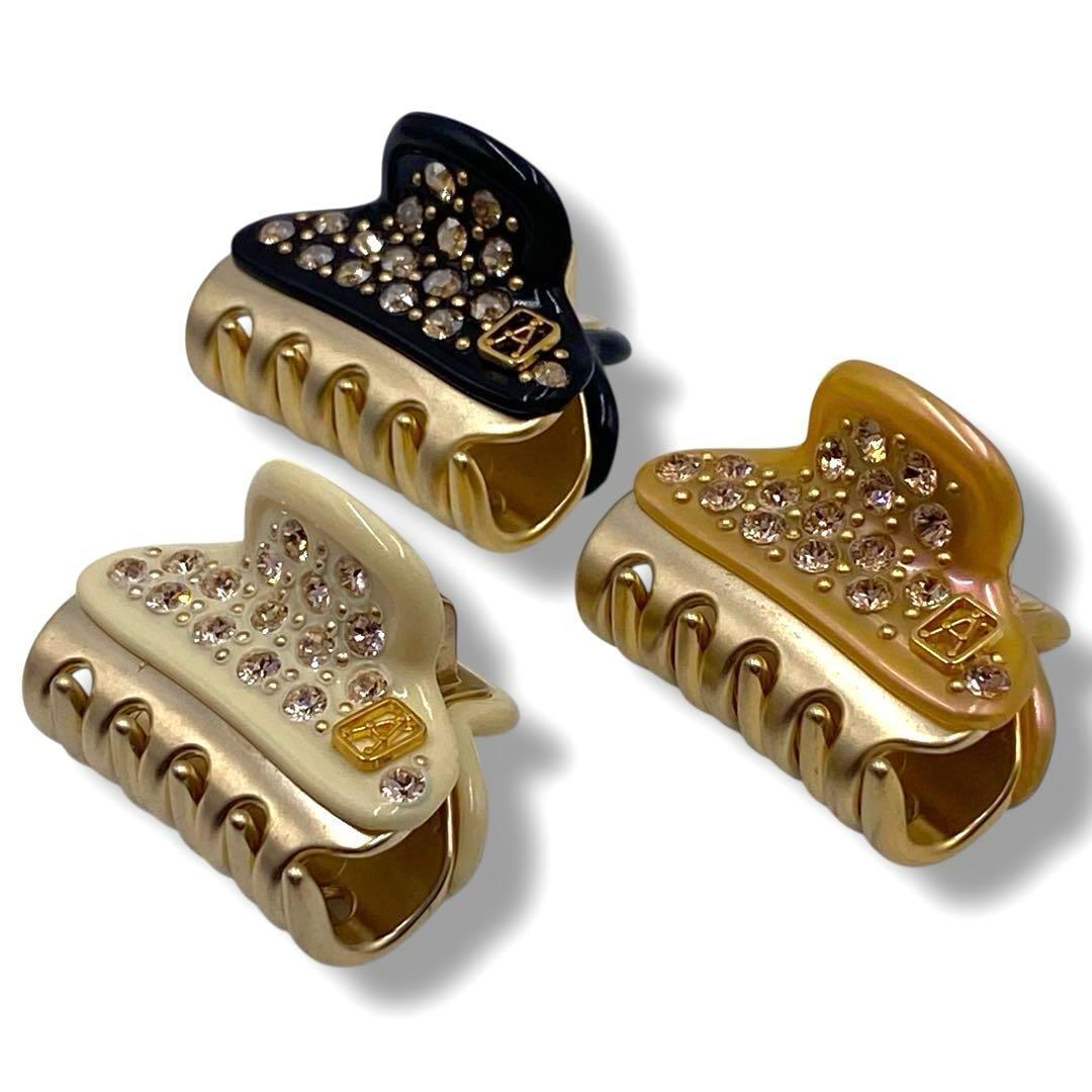 アレクサンドルドゥパリ　ヴァンドームクリップ スワロフスキー付き 3個 セット