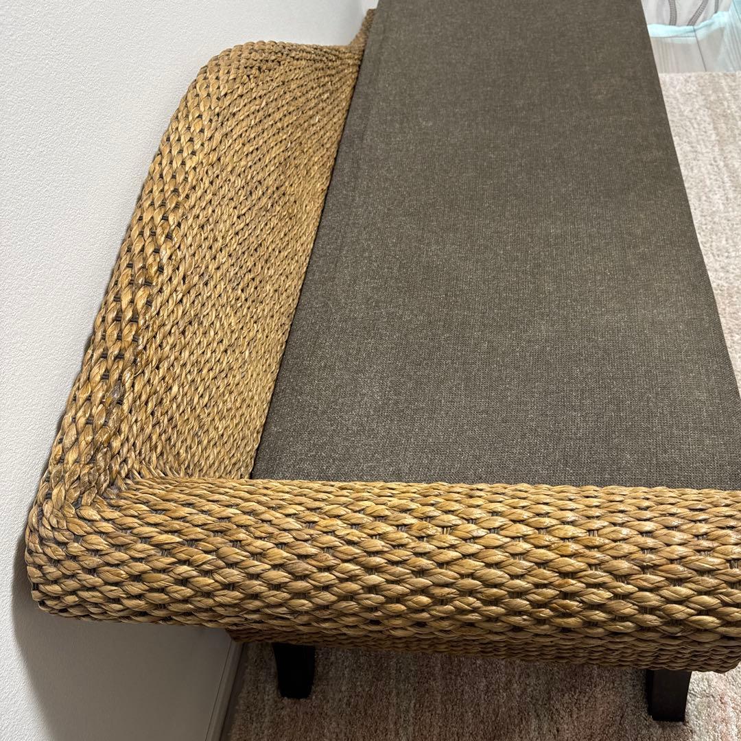 a.flat アジアンヒヤシンスソファ　2.5人掛け　アジアン家具　バリ風