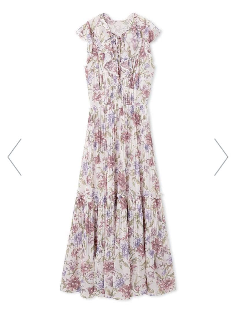 プリーツプリントワンピース　スナイデル　SNIDEL