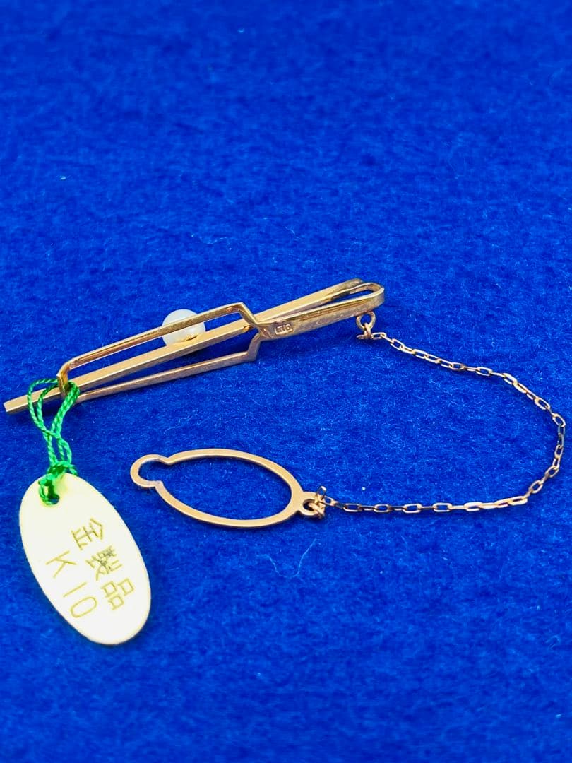 と*ん様 4g≫新品【K10】★本真珠★ネクタイピン /タイバー★　#レアもの‼