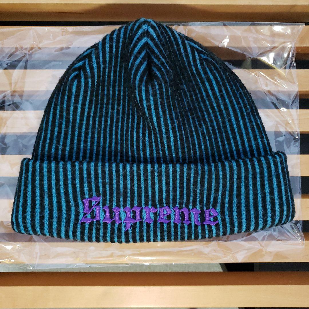 Supreme 2-Tone Rib Beanie 青 赤セット