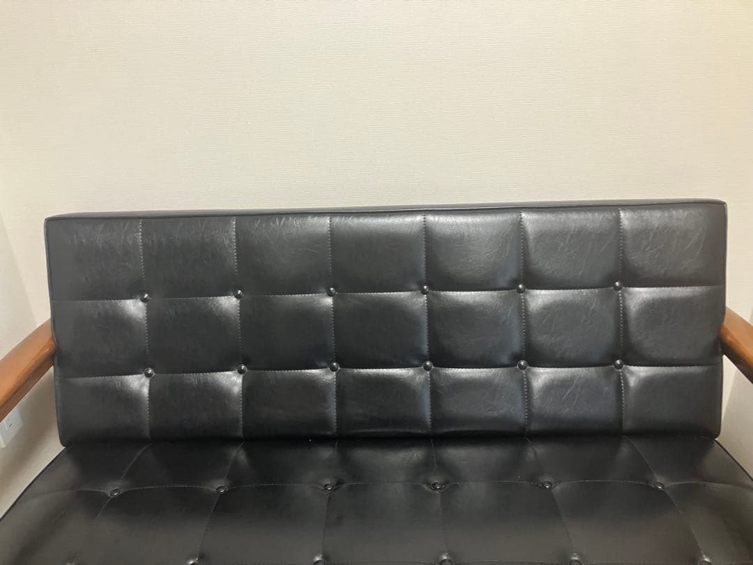 カリモク　Kソファ　2シーター　ブラック