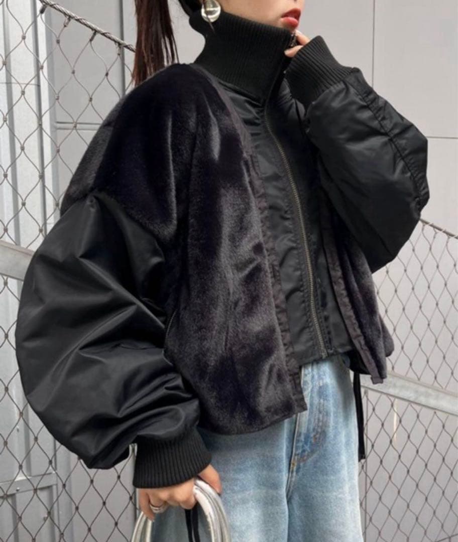 美品　etsintaエシンタ CIAOPANIC TYPY ファー切替ジャケット