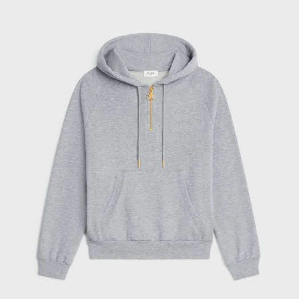 極美品【セリーヌ】トリオンフ　カンガルーポケット付き　フーディ　パーカー