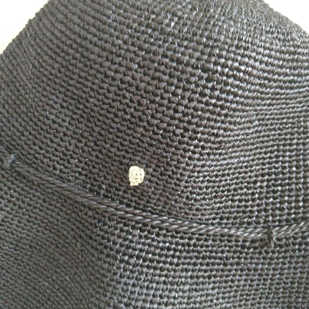 ★新品未使用★ヘレンカミンスキーラフィア帽子　ブラック