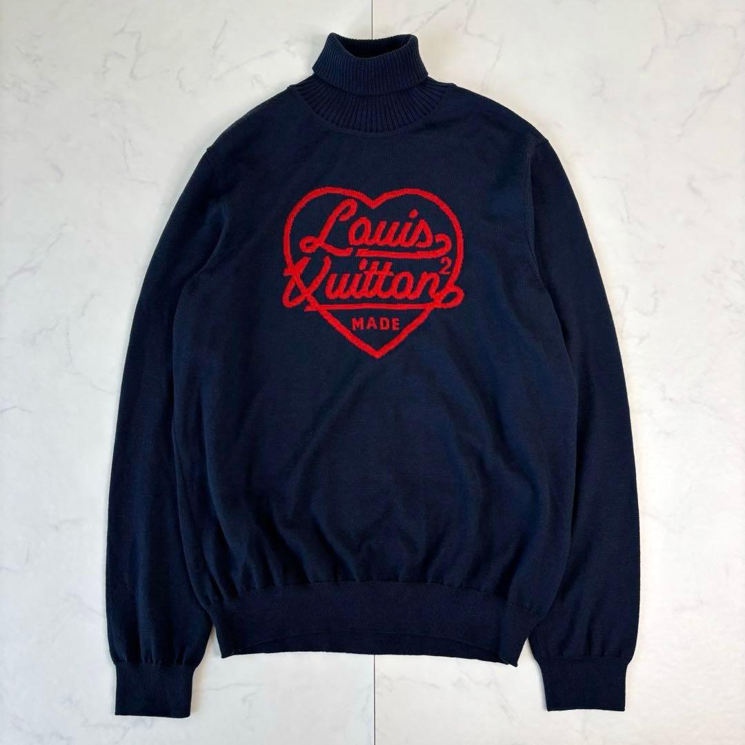 極美品 ルイヴィトン× NIGO インタルシアハート タートルネックニット XL