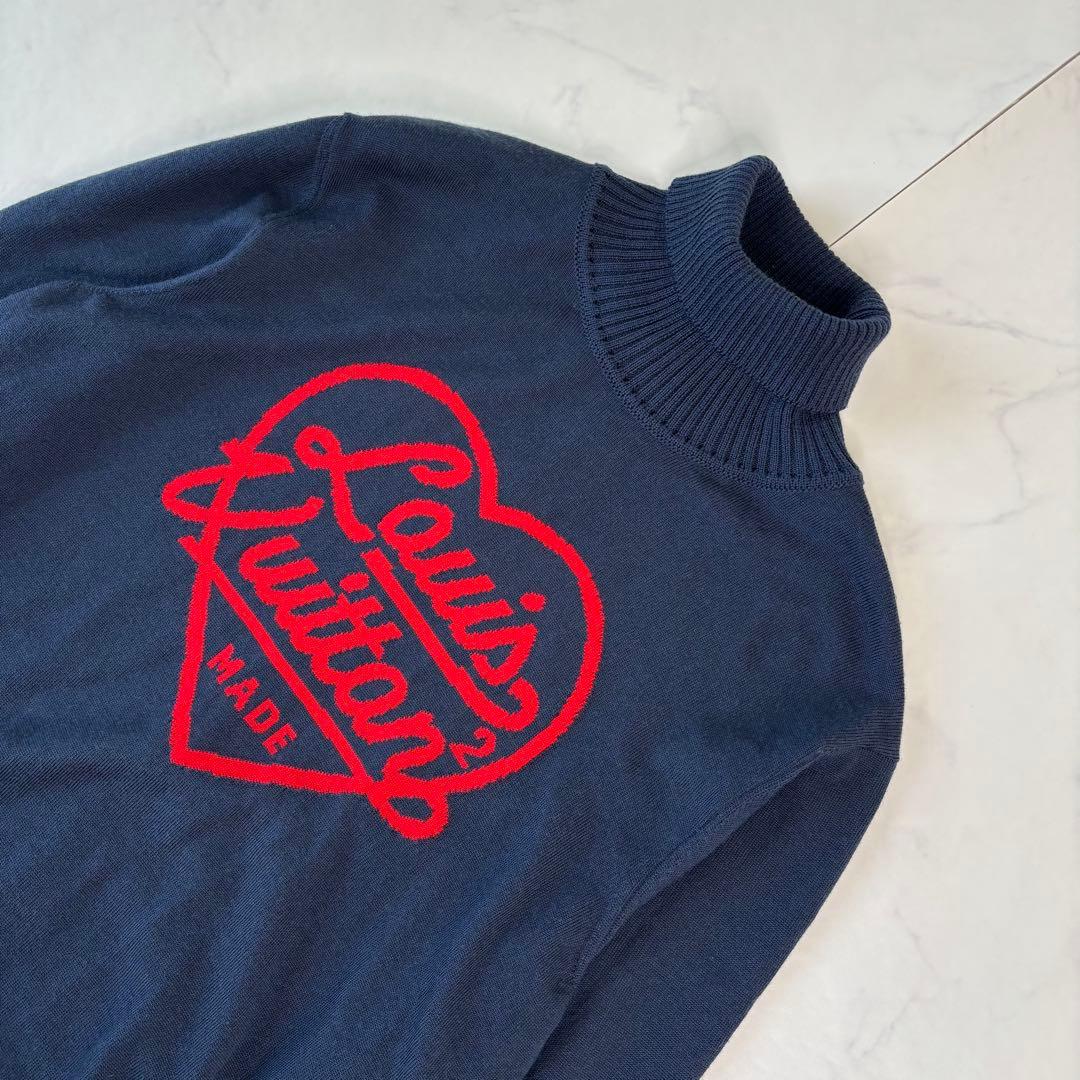 極美品 ルイヴィトン× NIGO インタルシアハート タートルネックニット XL