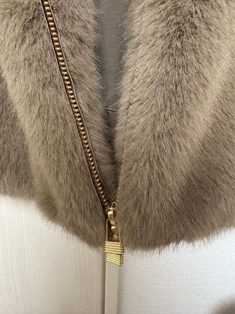 SLOBE IENA FAKEファーフードブルゾン　ベージュ　完売