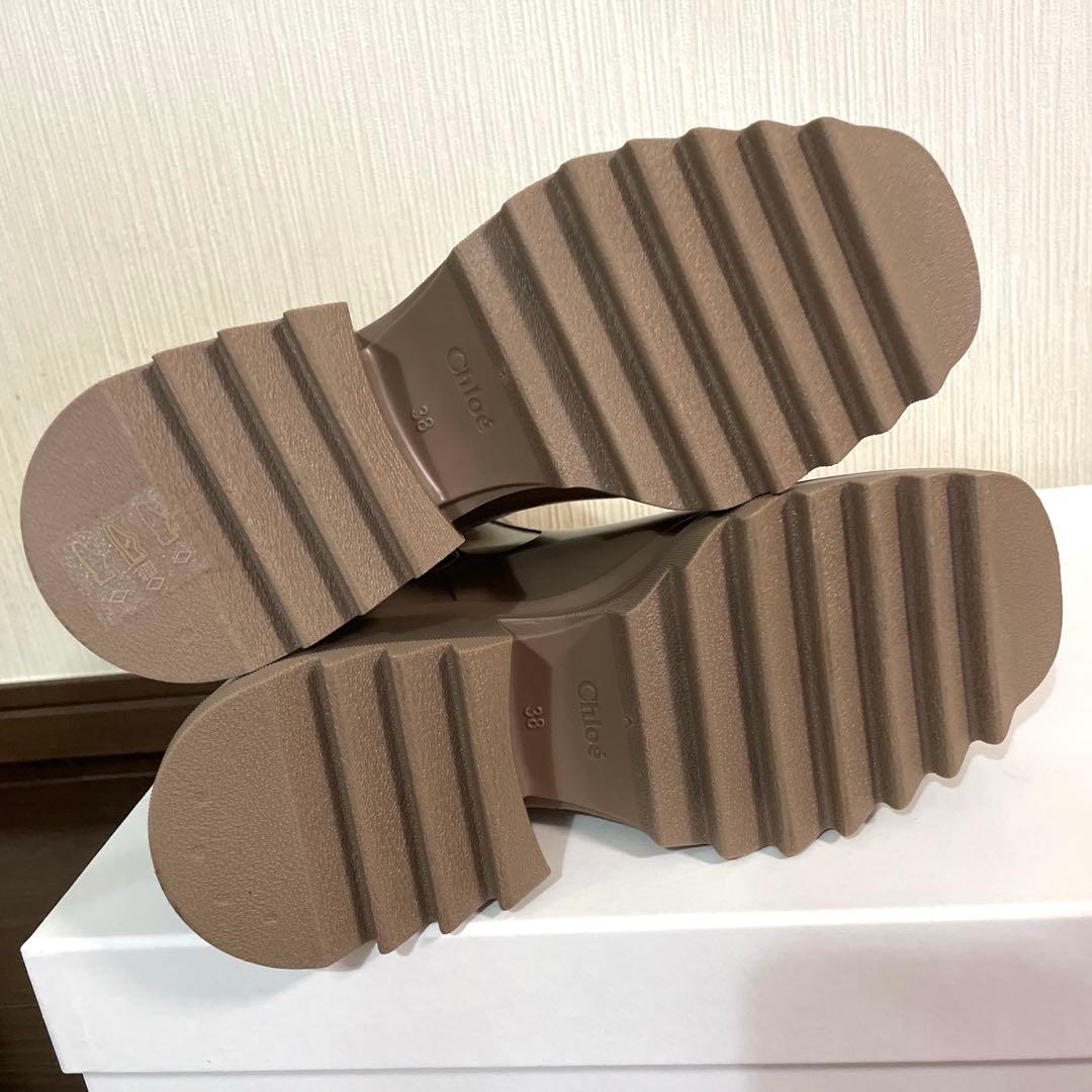 【新品・未使用】Chloé ベージュ レインブーツ 38