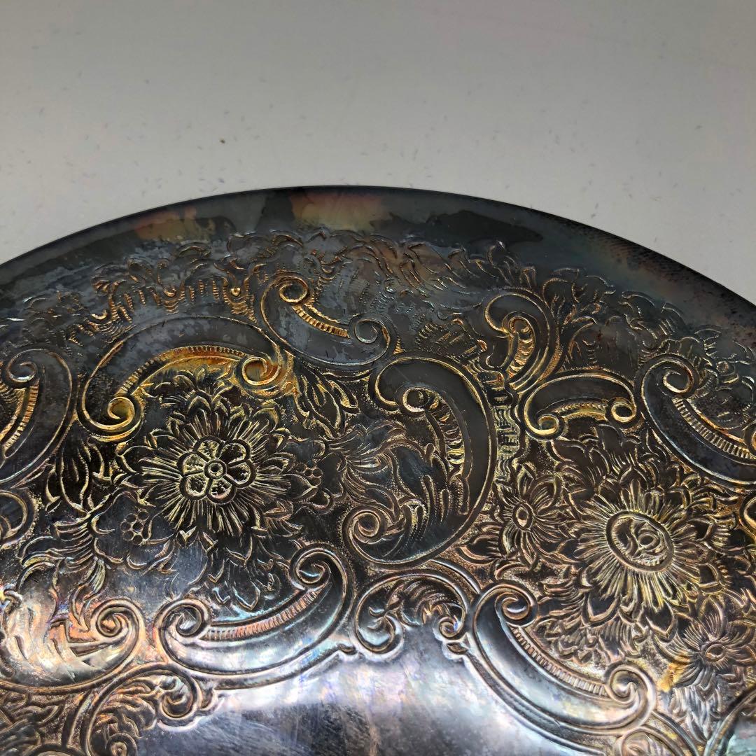 英国王室御用達マッピン＆ウェッブシルバープレートトレイアンティーク金属工芸品