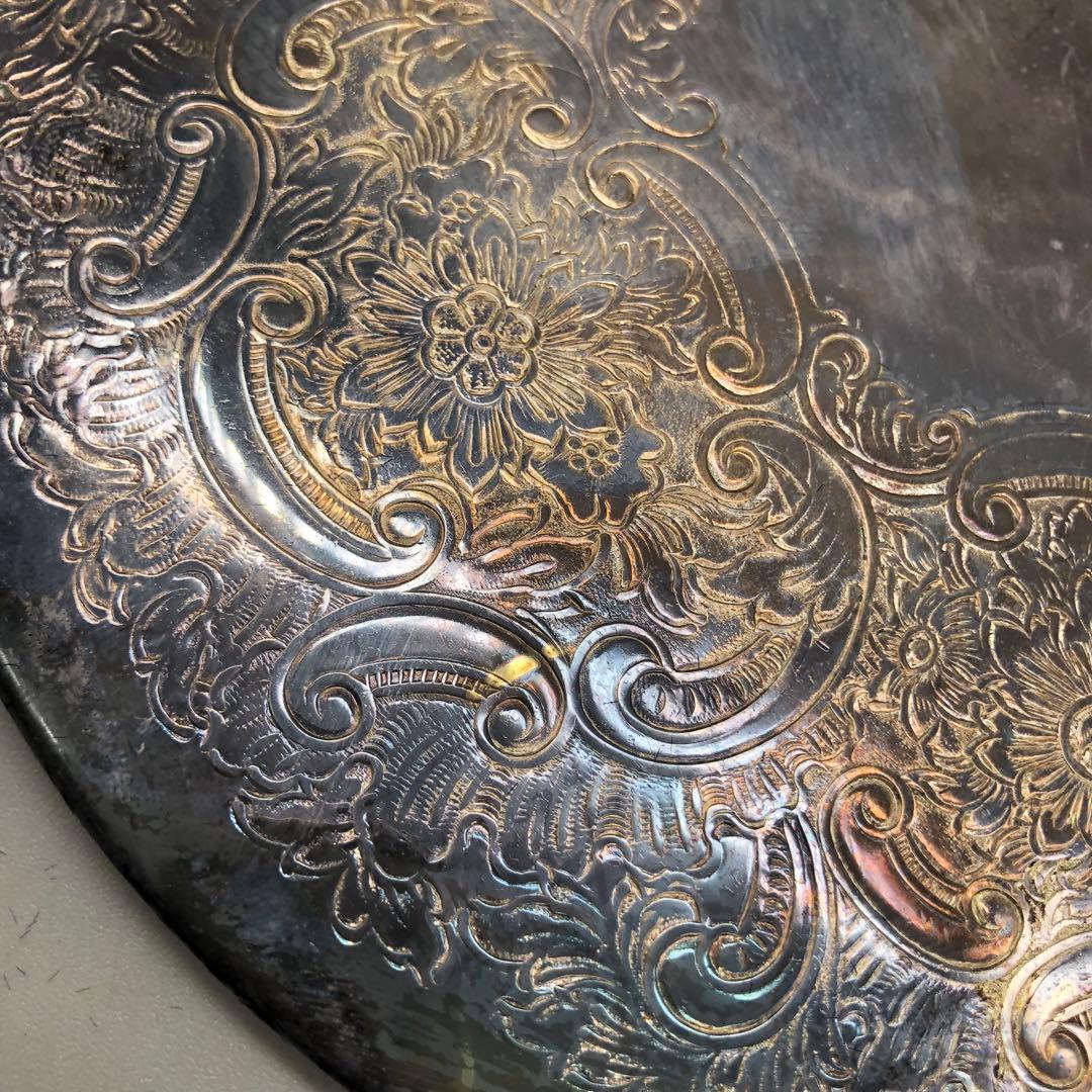 英国王室御用達マッピン＆ウェッブシルバープレートトレイアンティーク金属工芸品