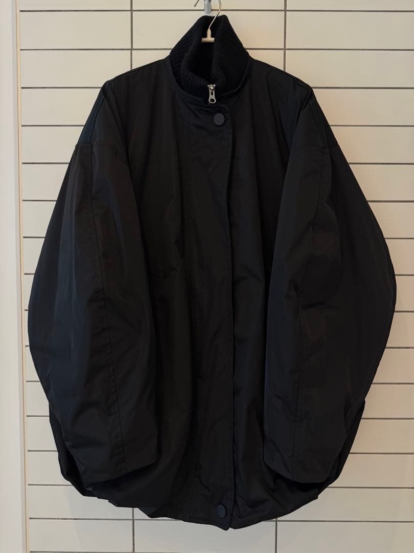 エンフォルド　ニットレイヤードバルーンコート　38 ブラック