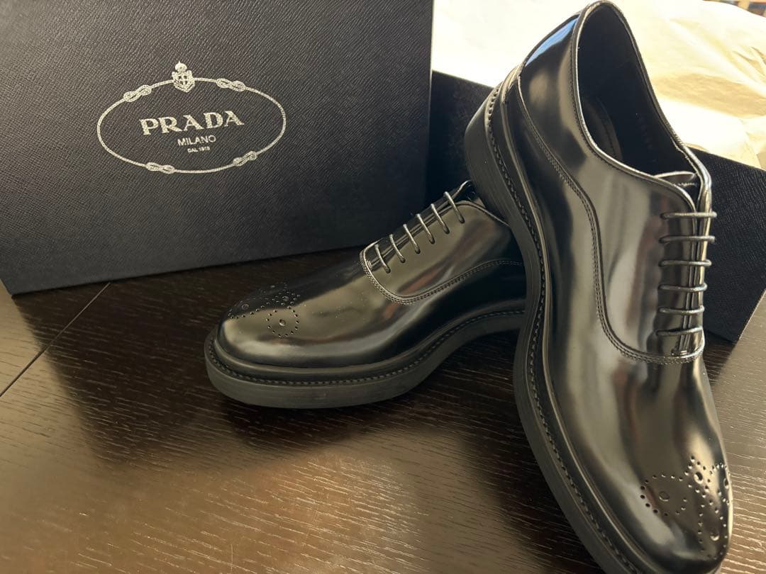 【新品】PRADA プラダ オックスフォード ドレスシューズ 26㎝