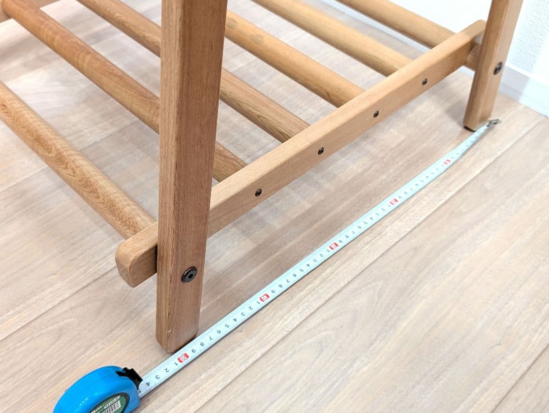 【最終値下げ】天然木A型ハンガーラック 幅73cm