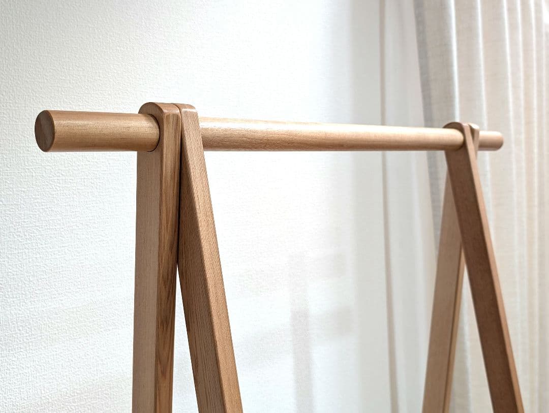 【最終値下げ】天然木A型ハンガーラック 幅73cm