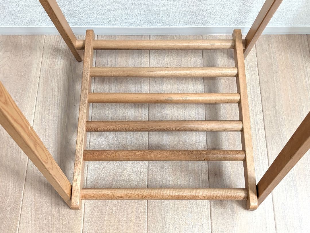 【最終値下げ】天然木A型ハンガーラック 幅73cm