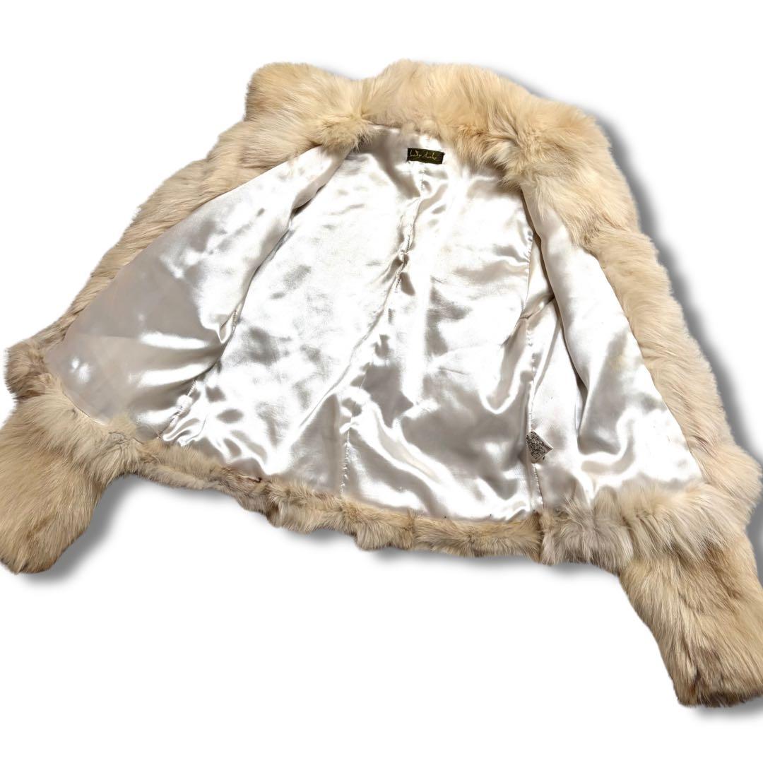 美品/近代モデル✨ブルーフォックス クロップド丈 リアルファーコート 毛並み◎