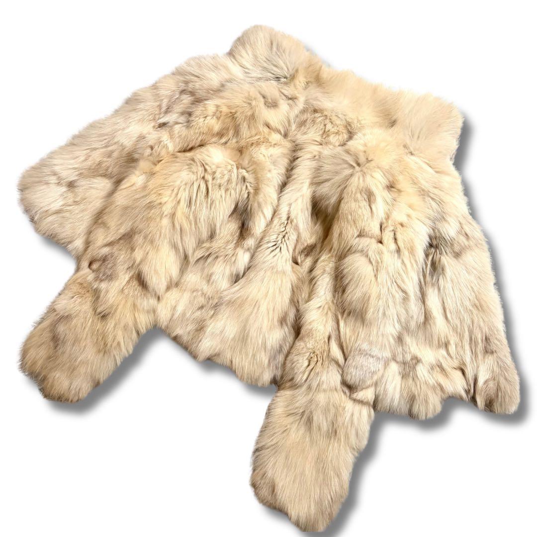 美品/近代モデル✨ブルーフォックス クロップド丈 リアルファーコート 毛並み◎