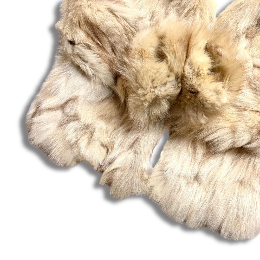 美品/近代モデル✨ブルーフォックス クロップド丈 リアルファーコート 毛並み◎