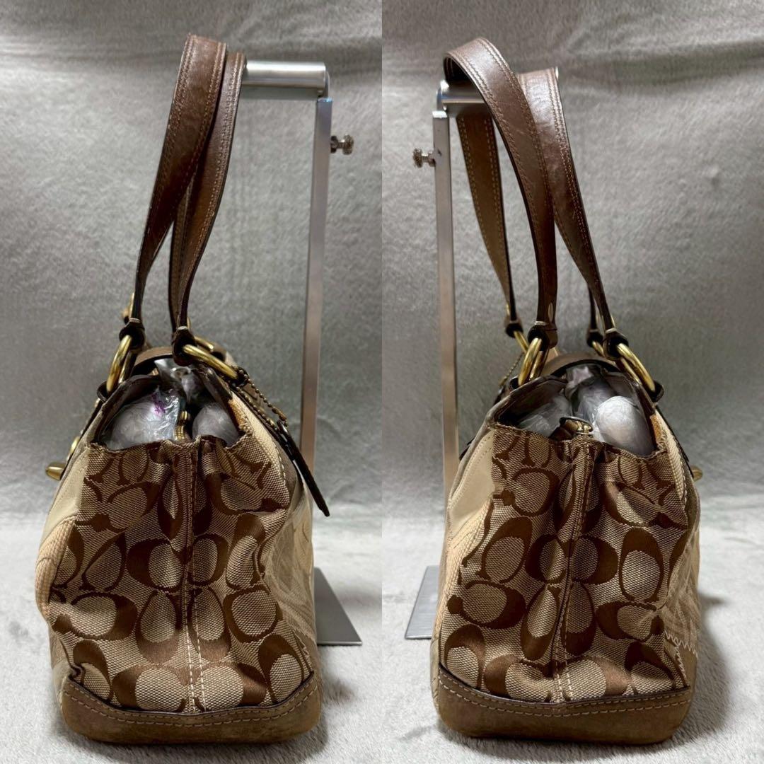 バッグ Coach Signature Patchwork Tote Bag Brown