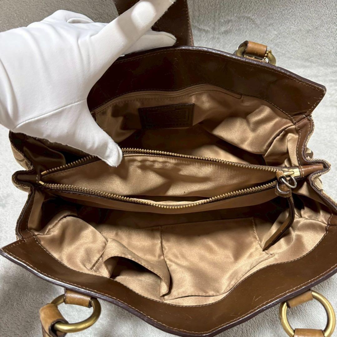 バッグ Coach Signature Patchwork Tote Bag Brown