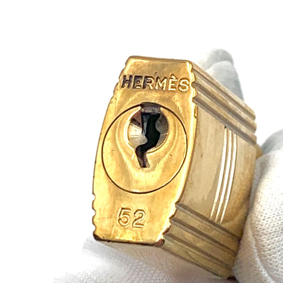 ★HERMES エルメス カデナ　24Kメッキ　No.52　52番　鍵付き