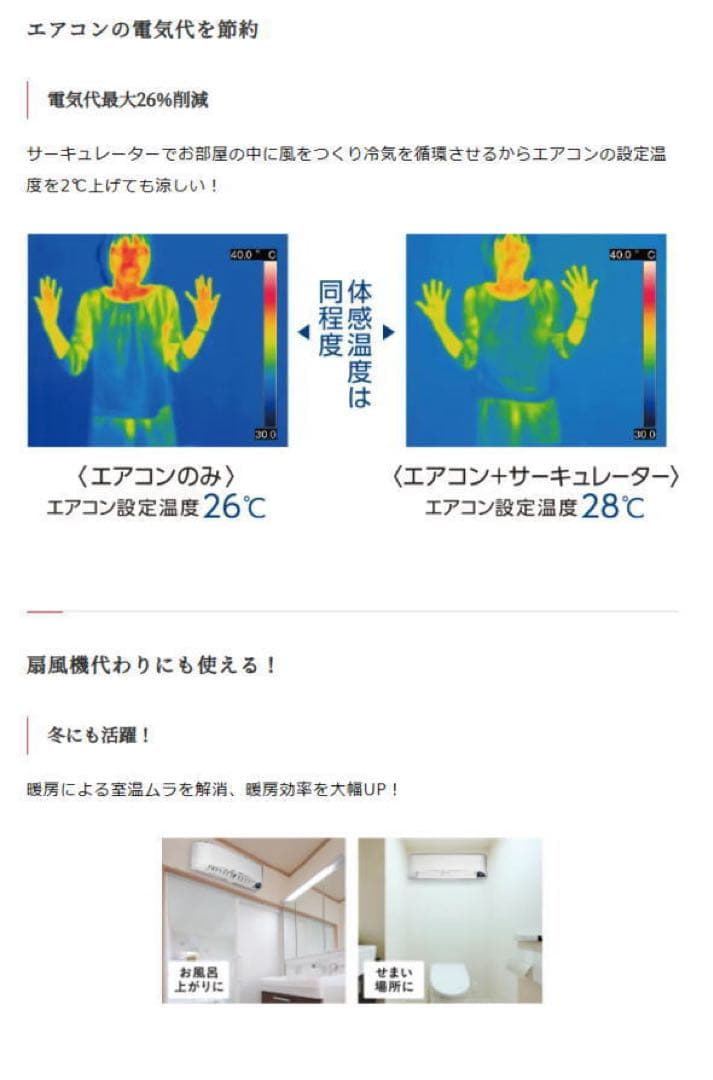 TOYOTOMI 壁掛けサーキュレーター FC-W50M(W) ホワイト